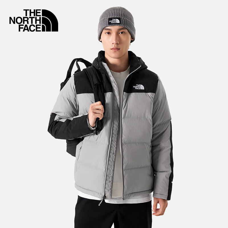 今日必买：THE NORTH FACE 北面 羽绒服男户外保暖防泼水鹅绒4U82 灰色/A91 L 1349