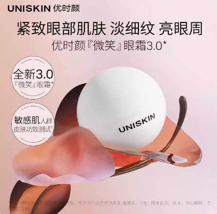 13点！UNISKIN 优时颜 第3代微笑眼霜 18g（赠 同款眼霜 6g*3+透润面膜 15片） ￥2