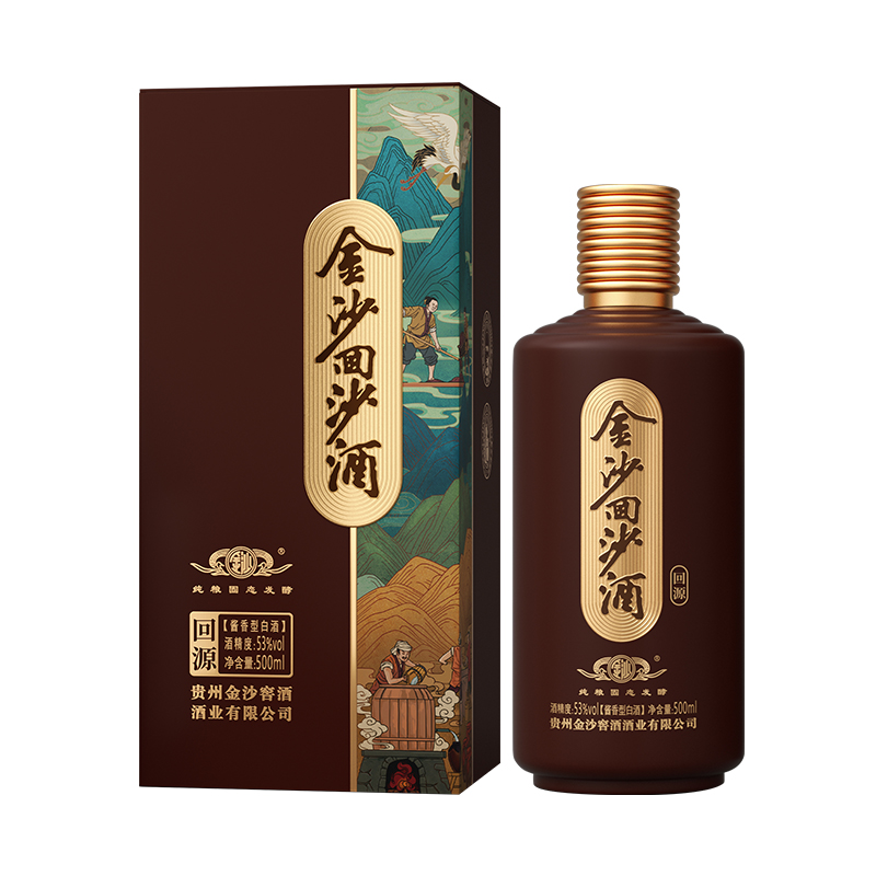 JINSHA 金沙 回沙酒 53%vol 酱香型白酒 500ml 单瓶装 66.83元