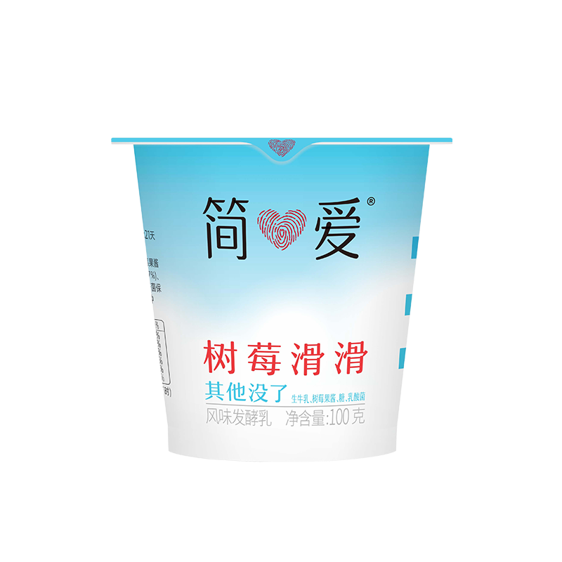 plus会员：简爱 树莓滑滑 100g*6杯*3件 42.9元（需领券，合14.3元/件）