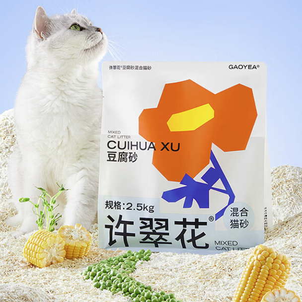 许翠花 豆腐混合猫砂 2.5kg 15.6元（需用券）