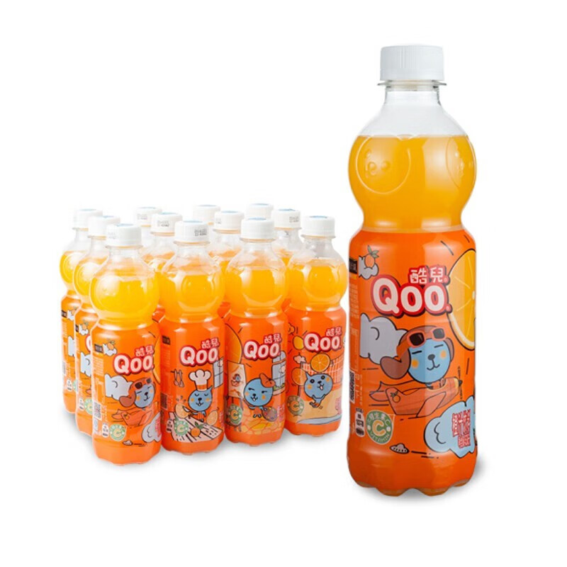 Fanta 芬达 可口可乐（Coca-Cola）美汁源酷儿 果汁饮料 450ml*12瓶 可口可乐出品 