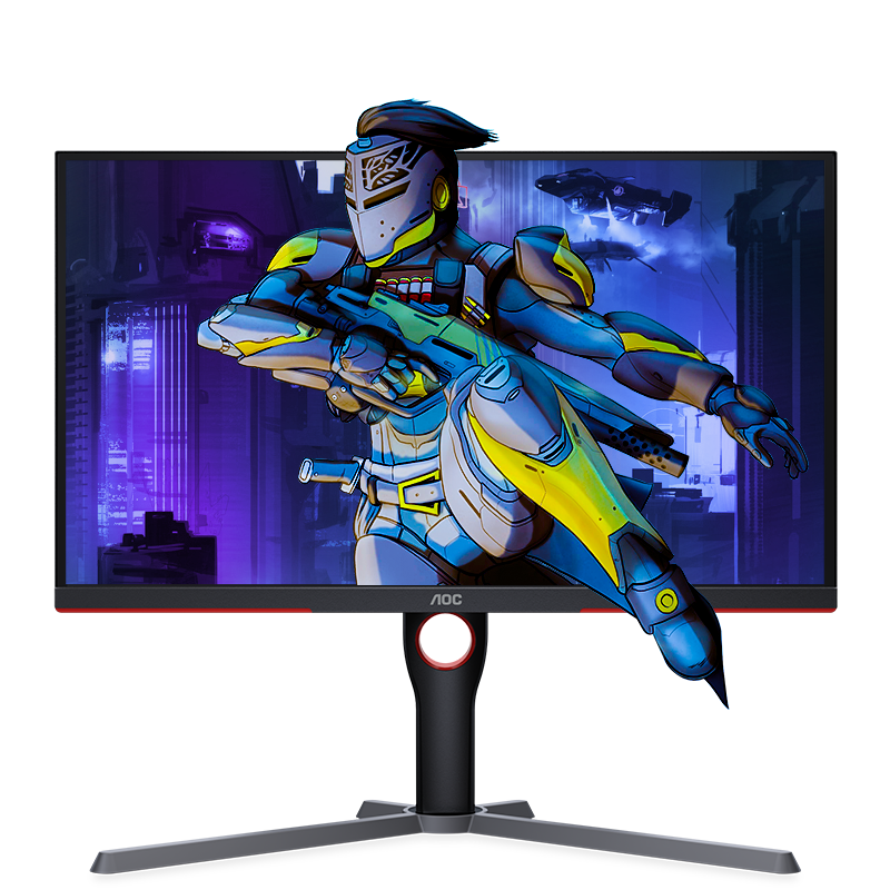 AOC 24.5英寸 240Hz IPS快速液晶 0.5ms HDR400 出厂校色 旋转升降 显示器 25G3Z 1272元