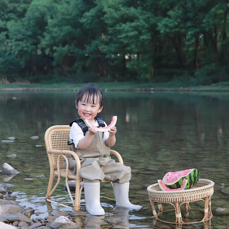 SEKOYA 赶海装备儿童玩水裤沙滩水鞋连体防水背带下水裤抓鱼半身涉水衣服 20