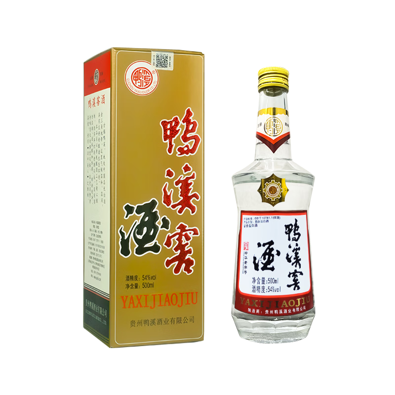 plus会员:鸭溪窖 复古版 浓香型白酒 54度 500mL 6瓶 整箱装 plus到手286.01