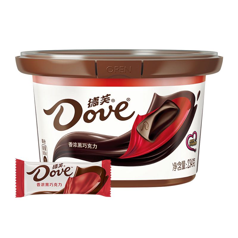 Dove 德芙 香浓黑巧克力234g*1盒 19.61元（需买2件，需用券）