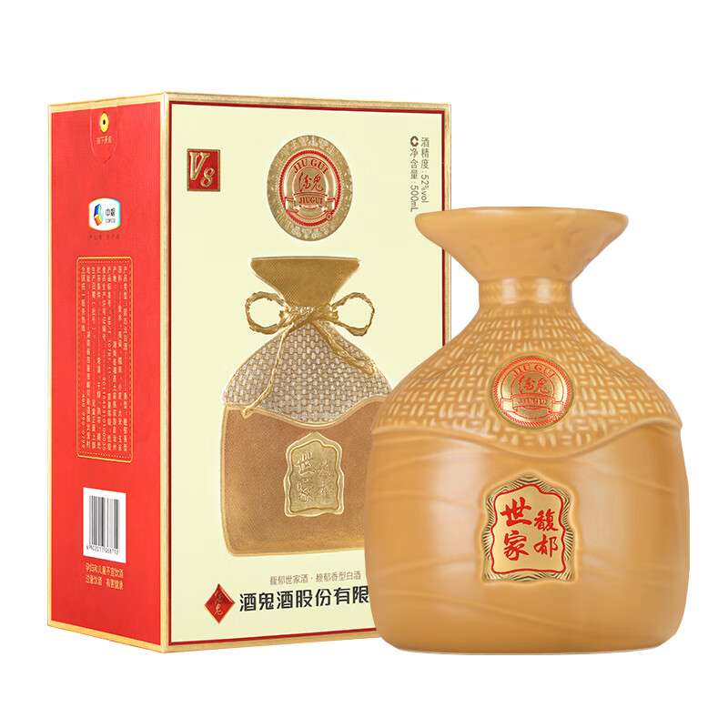 酒鬼 馥郁世家V8 馥郁香型 52度 500mL 1瓶 礼盒装 ￥135.4