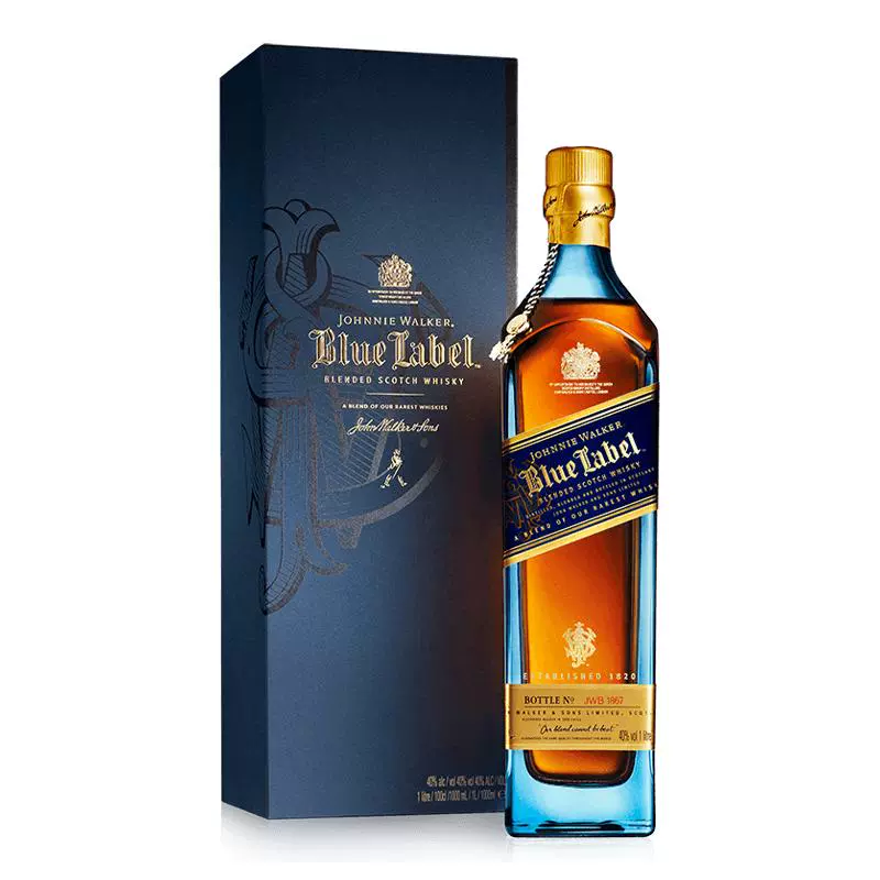 JOHNNIE WALKER 尊尼获加 蓝牌 苏格兰威士忌 40%vol+置酒酒架 ￥588