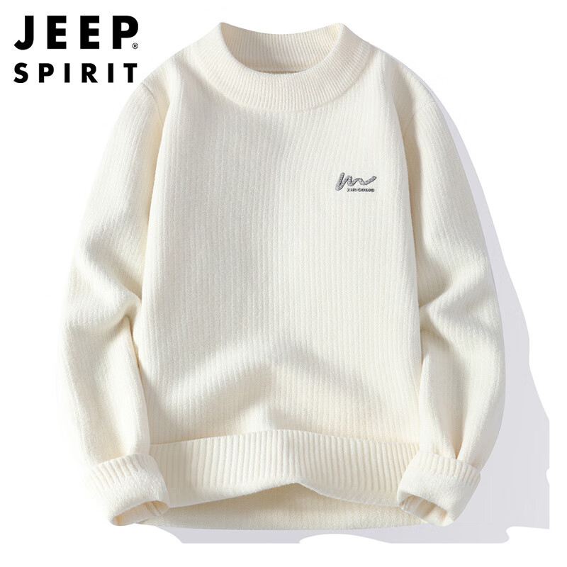 JEEP SPIRIT 吉普 男士雪尼尔保暖针织衫 138元