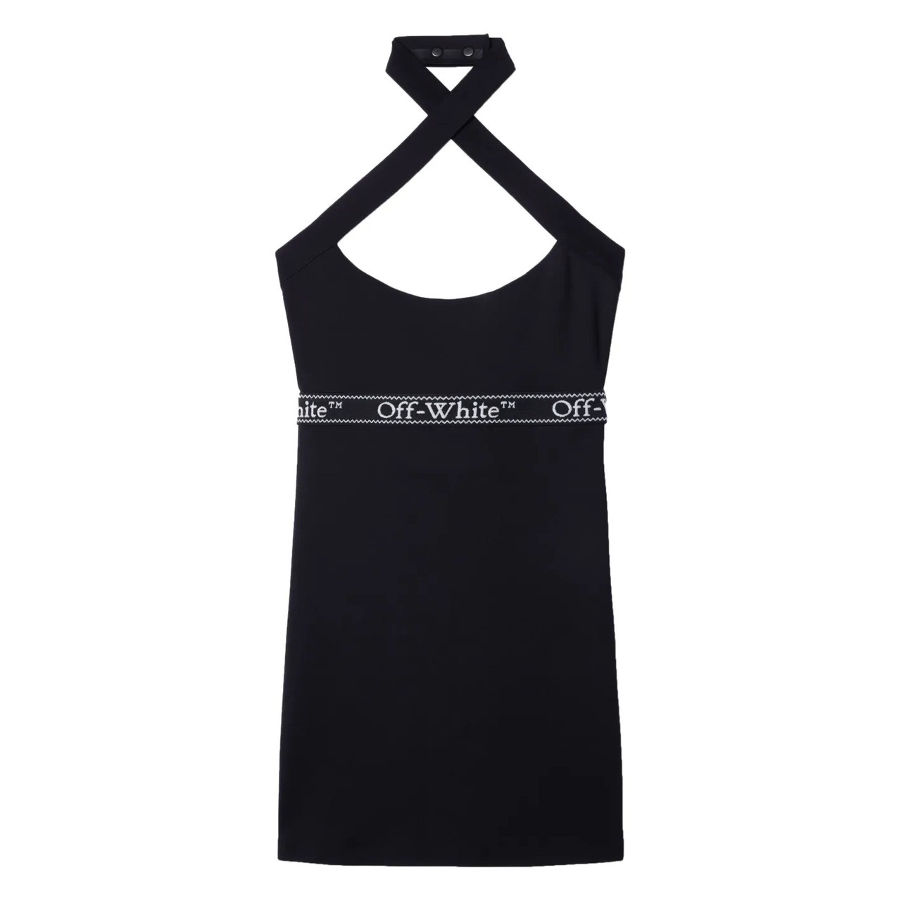 Off-White logo腰邊交叉袢帶迷你連衣裙 4.4折 ￥3277