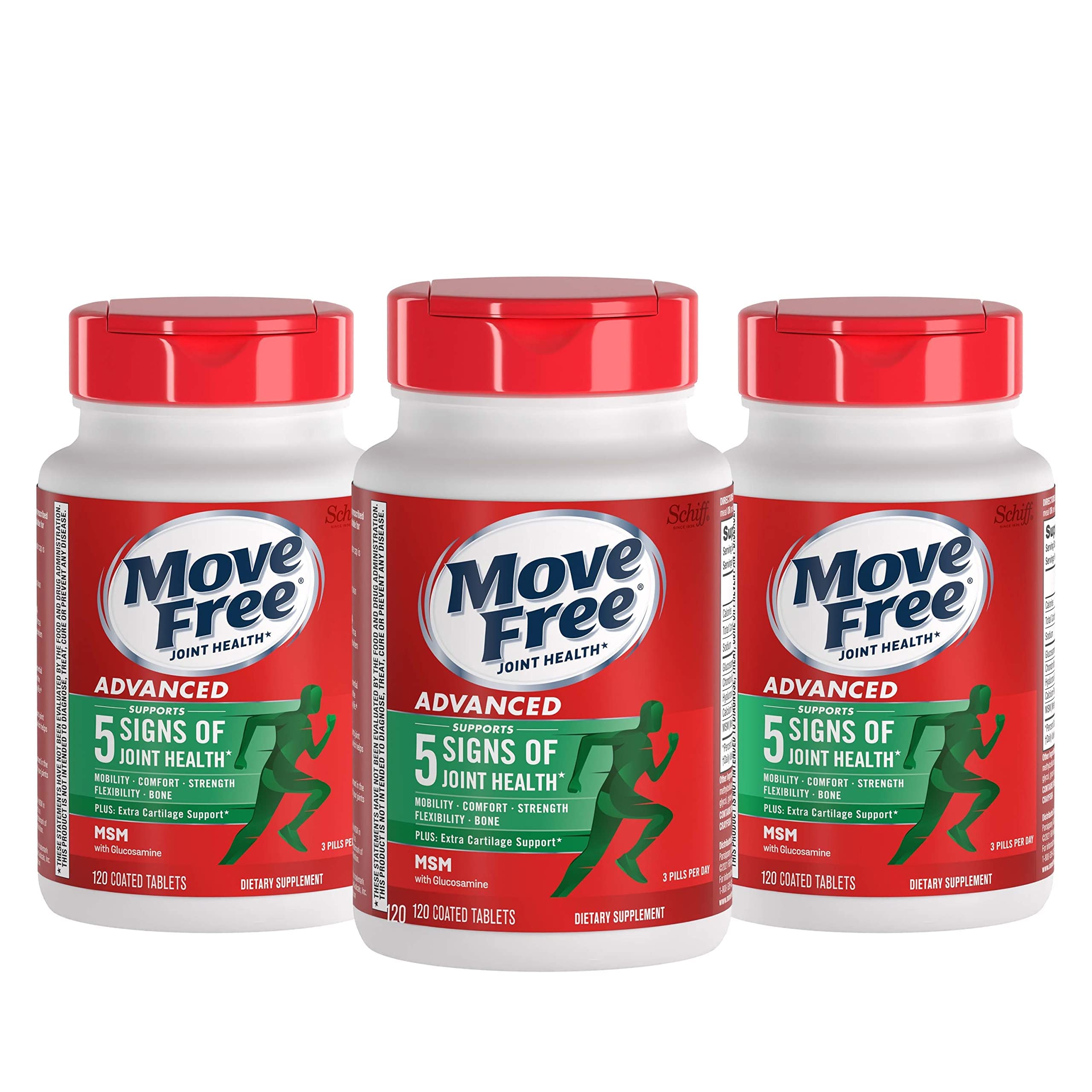 Move Free 益节 氨糖软骨素 红瓶 80粒*3瓶 342.02元（需用券）