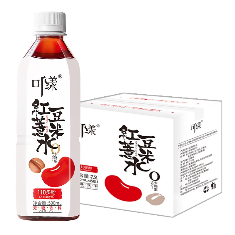 可漾 红豆薏米水 0卡无脂肪无糖 原味饮料 500ml 15瓶/整箱 51.48元（需用券）