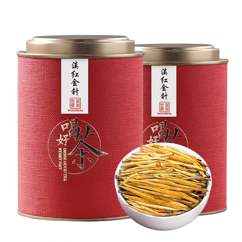 PLUS会员：吴家世茶 滇红金针 特级红茶 100g（送礼品袋+冰川杯） 42.05元（需