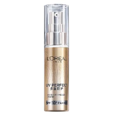 （LOREAL）欧莱雅 小金管面部防晒霜 30ml*2瓶 69.9元包邮（需领券）