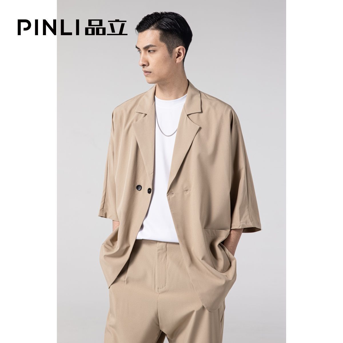 百亿补贴：PINLI 品立 男士七分袖小西装 B203106331 39.2元