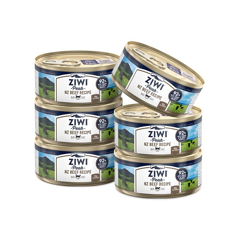 ZIWI 滋益巅峰 猫主食罐头85g*6罐牛肉味主食湿粮成猫幼猫通用新西兰原装进