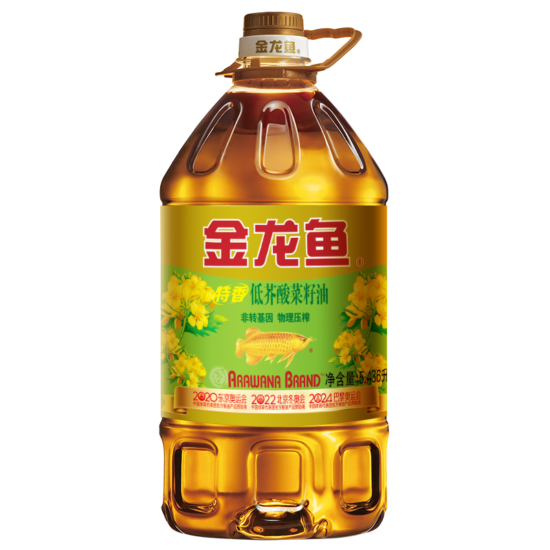 金龙鱼 特香低芥酸菜籽油 5.43l 64.9元