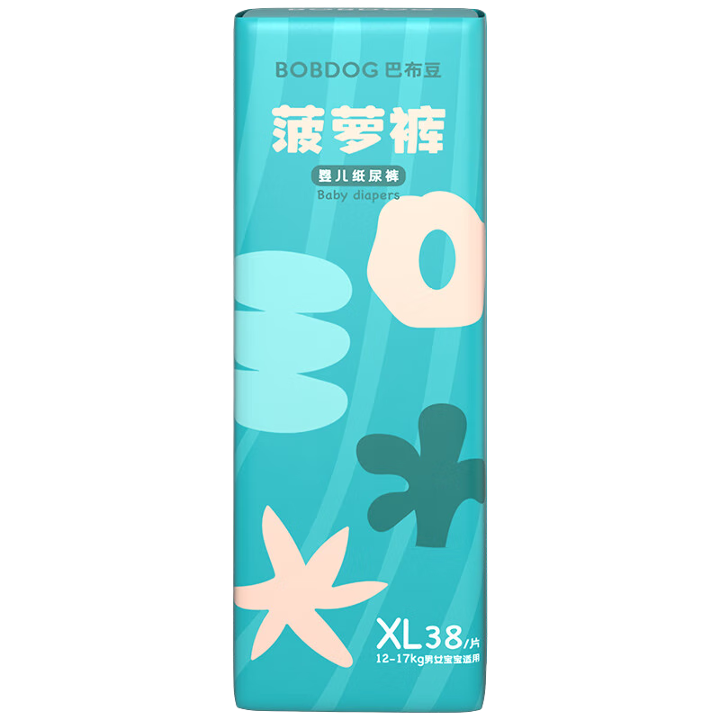 巴布豆（BOBDOG）新菠萝纸尿裤XL号38片*4件 92元（需领券，合23元/件）