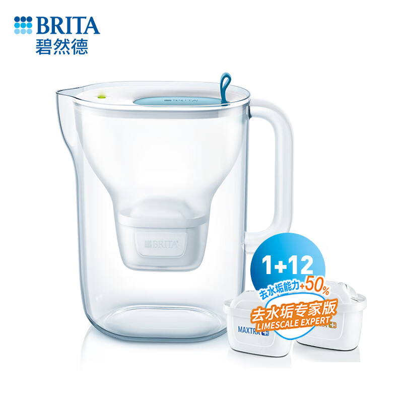 BRITA 碧然德 设计师滤水壶2.4L+去水垢专家版滤芯13枚（含组套1壶13芯） 269.4