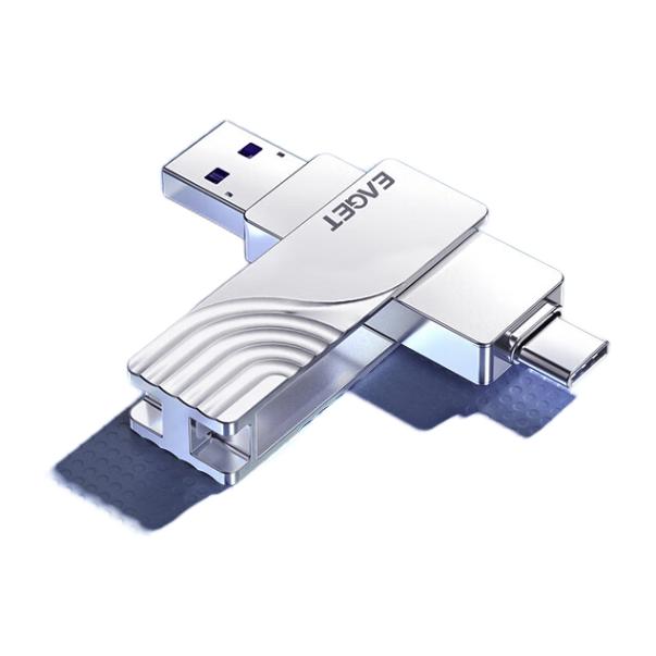 PLUS会员：EAGET 忆捷 CF30 Type-C U盘 128GB USB3.2 47.65元（满减）