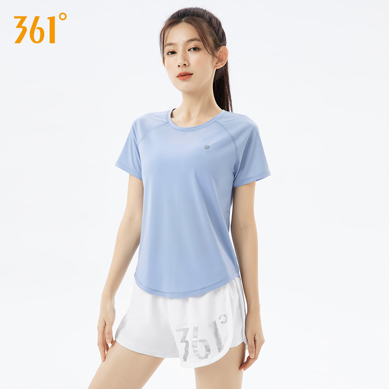 361° 361运动套装女夏季薄款透气休闲晨跑步健身服普拉提瑜伽服套装女 76.57