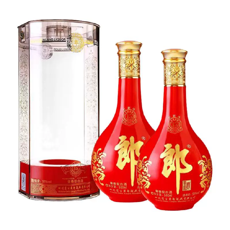 LANGJIU 郎酒 郎 红花郎15 53%vol 酱香型白酒 500ml*2瓶 ￥807