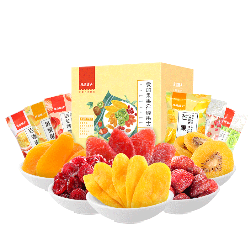 PLUS会员：良品铺子 水果干大礼包礼盒装 520g 19.41元