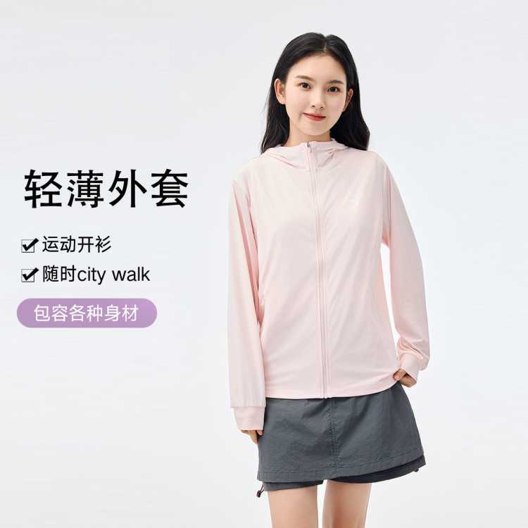 安踏 跑步外套女防曬瑜伽服健身衣防風夾克戶外騎行通勤運動休閑外套女 86