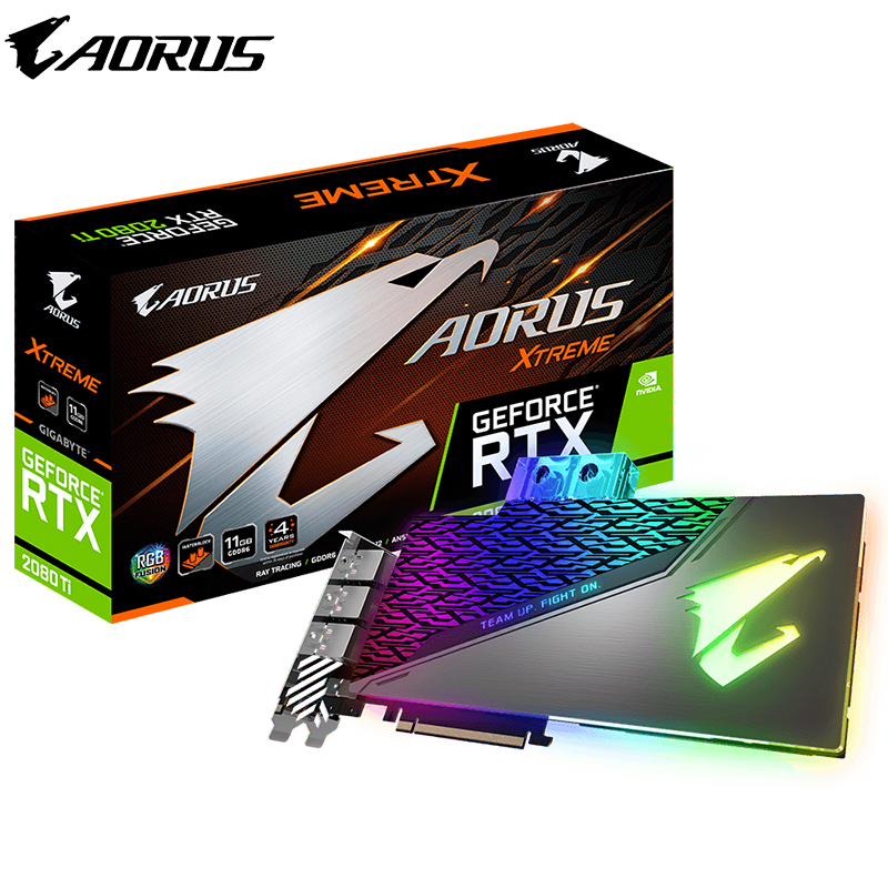 ￥14399 aorus 技嘉rtx2080ti 11g 分体开方式 水冷水雕 显卡大雕水之