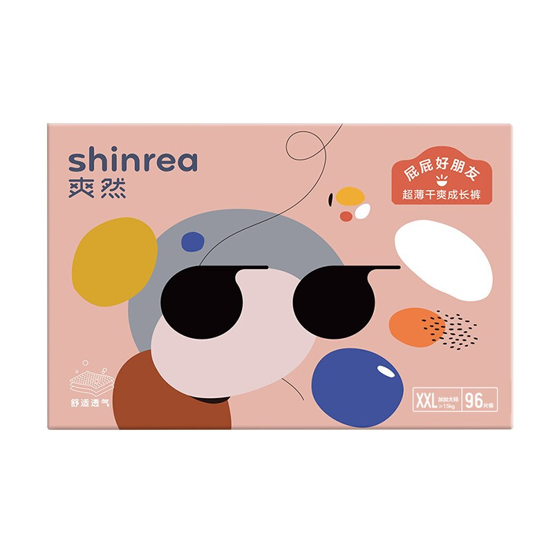 shinrea 爽然 屁屁好朋友超薄干爽系列 拉拉裤 XXL96片 97元