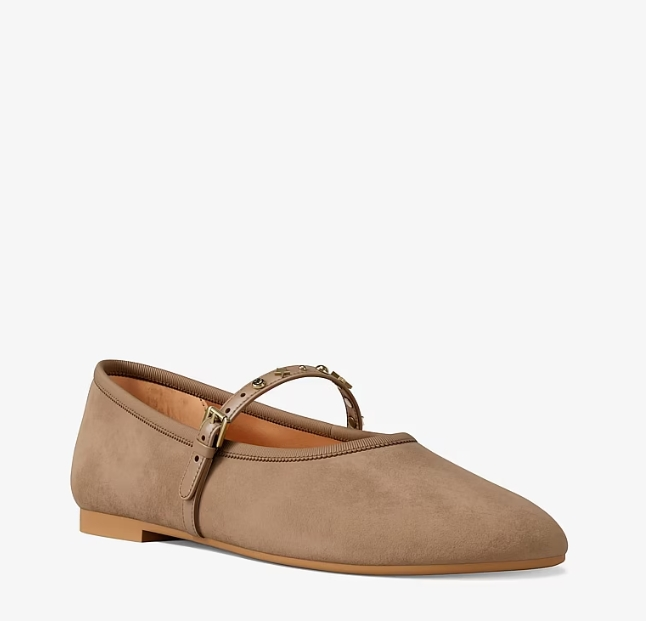 Michael Kors Phoebe 装饰皮革芭蕾平底鞋 3.8折 $67.15（约454.7元）