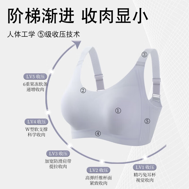 FENTENG 芬腾 内衣 灰紫 L 33.64元（需用券）