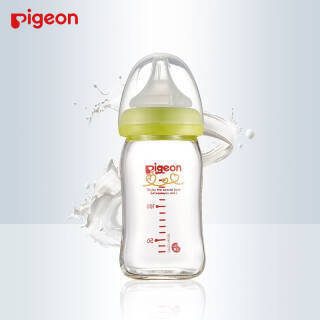 pigeon 贝亲 婴儿玻璃奶瓶 160ml ss号奶嘴 绿色 46.