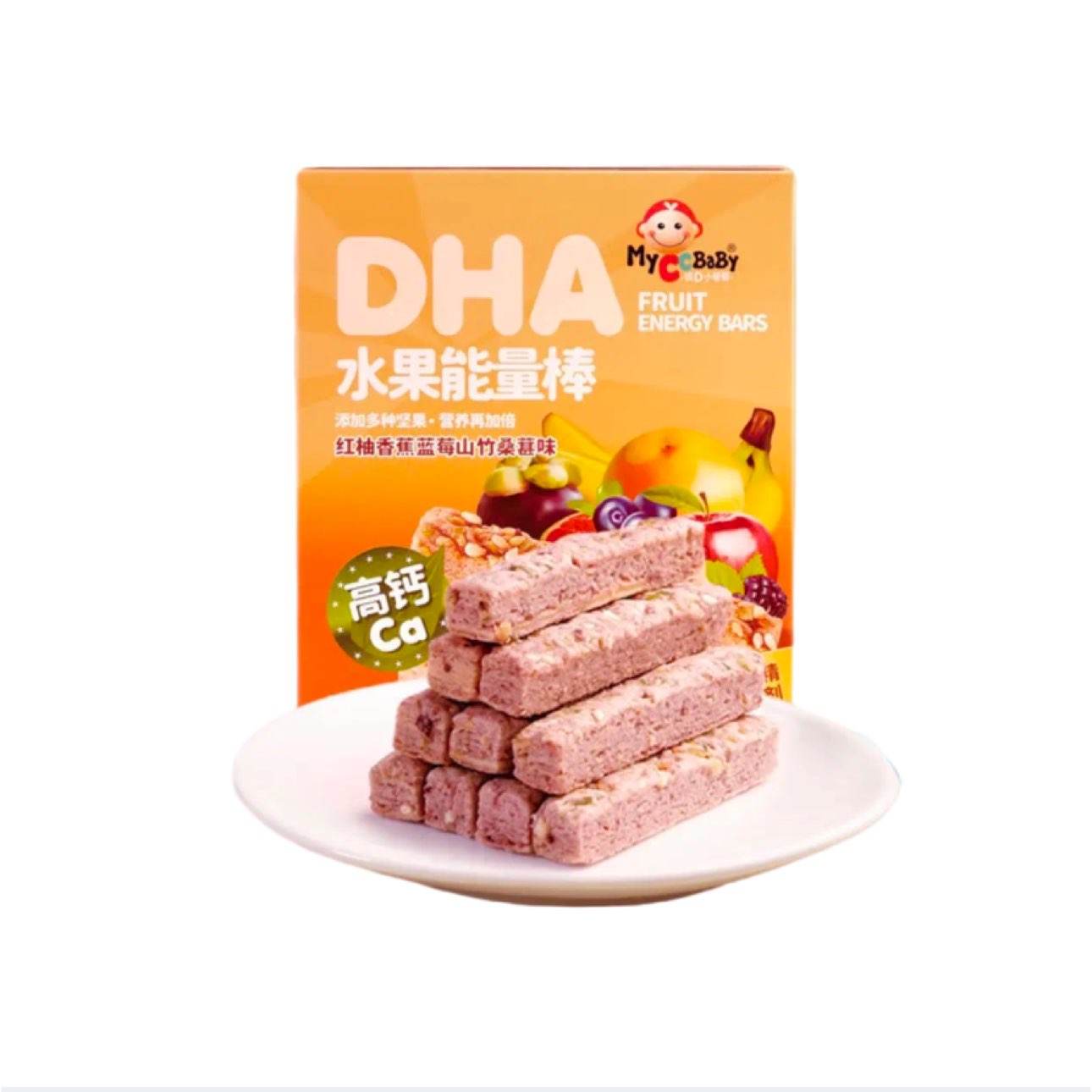 我D小蔡蔡 DHA水果能量棒*2 高钙小米饼*2 39.24元（需领券，合9.81元/件）