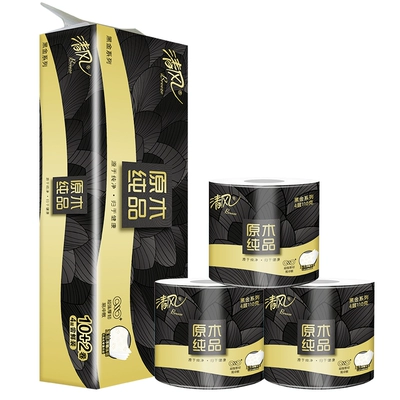 3月15日20点抢、限量5000件、聚划算百亿补贴：清风黑金卷纸4层110克12卷 14.9