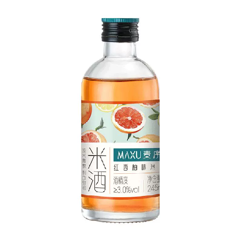 麦序 米酒西柚味果酒3度245ml ￥6.21