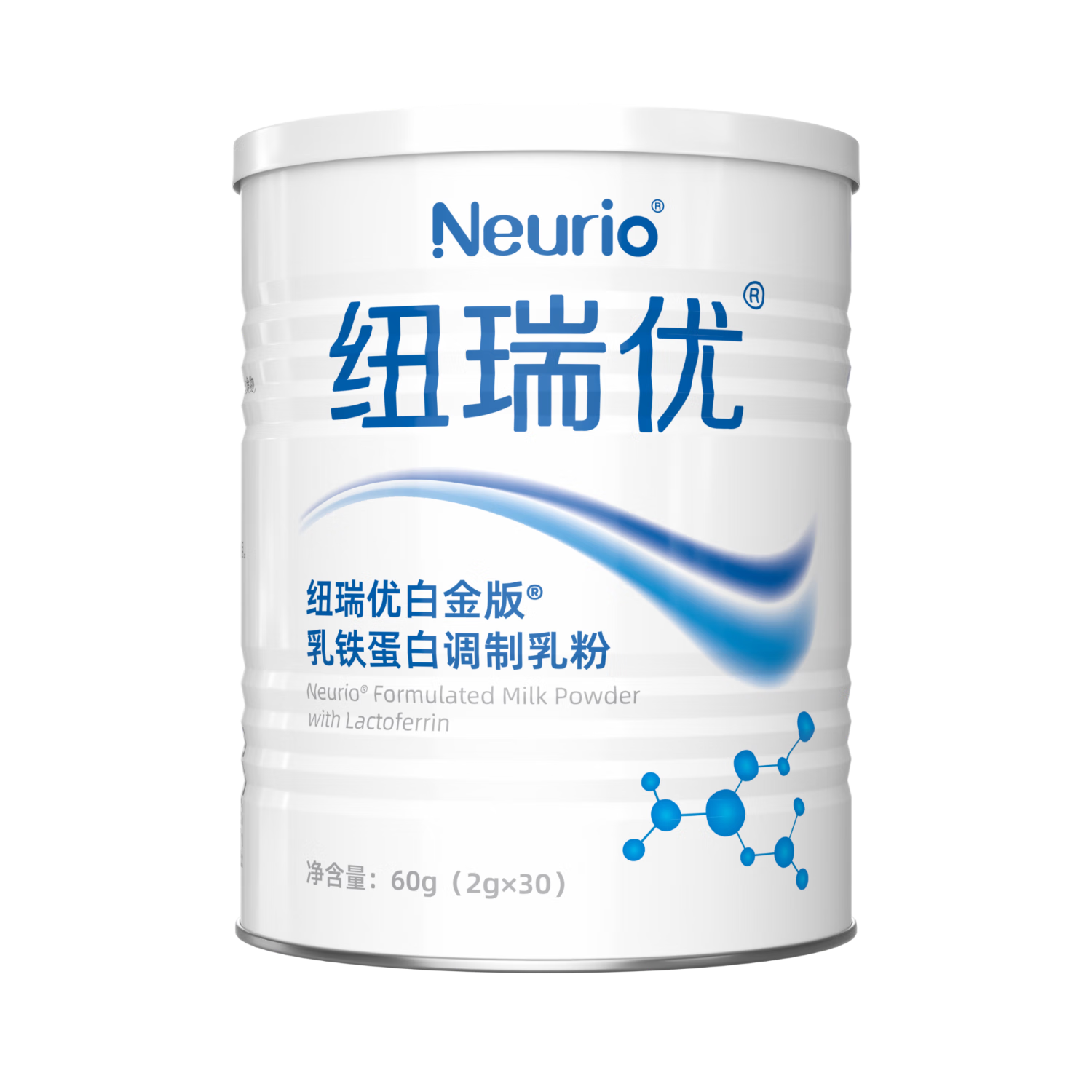 plus、概率券：neurio 纽瑞优 乳铁蛋白调制乳粉 白金强化版60g 191.1元（需领券