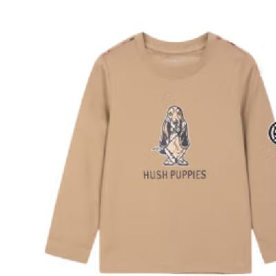 Hush Puppies 暇步士 大小童长袖衬衫 燕麦卡其 E款偏薄款 130cm 任选2件 105.92元