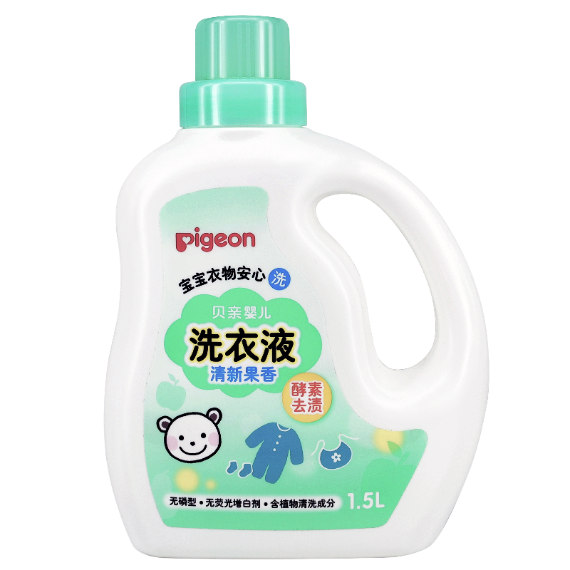 PLUS会员:贝亲 婴儿洗衣液（清新果香）1.5L*4件 117.72元包邮（合29.43元/件）