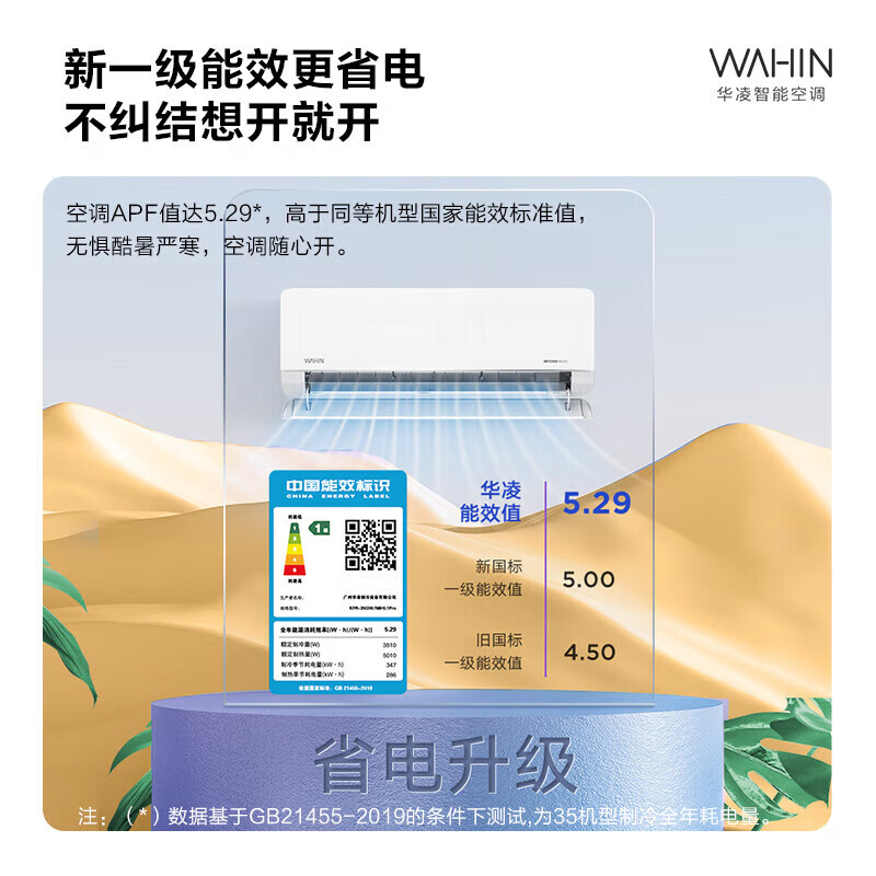 WAHIN 华凌 空调 1.5匹挂机新一级能效变频35GW/N8HLPro 1.5匹 一级能效 35HL1pro 1619