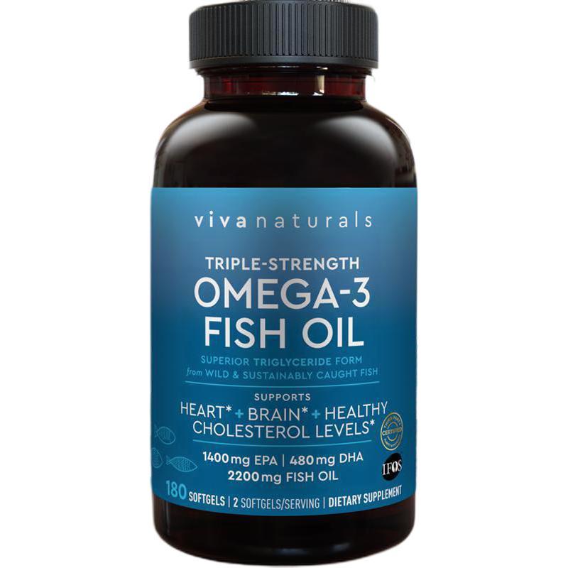 Viva Naturals Omega-3深海鱼油软胶囊 180粒 375元