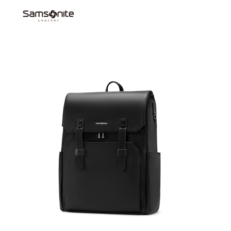 Samsonite 新秀丽 男士轻奢牛皮革翻盖商务双肩包 NV0*09003 1259元（需用券）