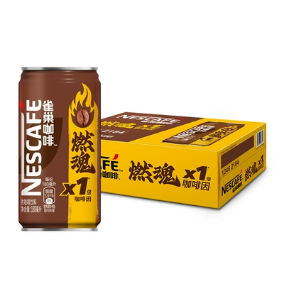 88VIP：Nestle 雀巢 1倍咖啡因燃魂浓咖啡饮料 180ml*24罐 70.3元包邮（双重优惠）