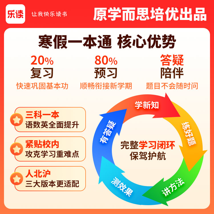 学而思乐读寒假一本通预复习小学（年级任选） 19元（需用券）