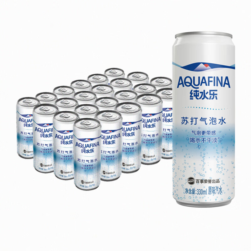 pepsi 百事 可乐纯水乐 AQUAFINA 纯水乐苏打气泡水（汽水）330ml *24听 ￥25.42