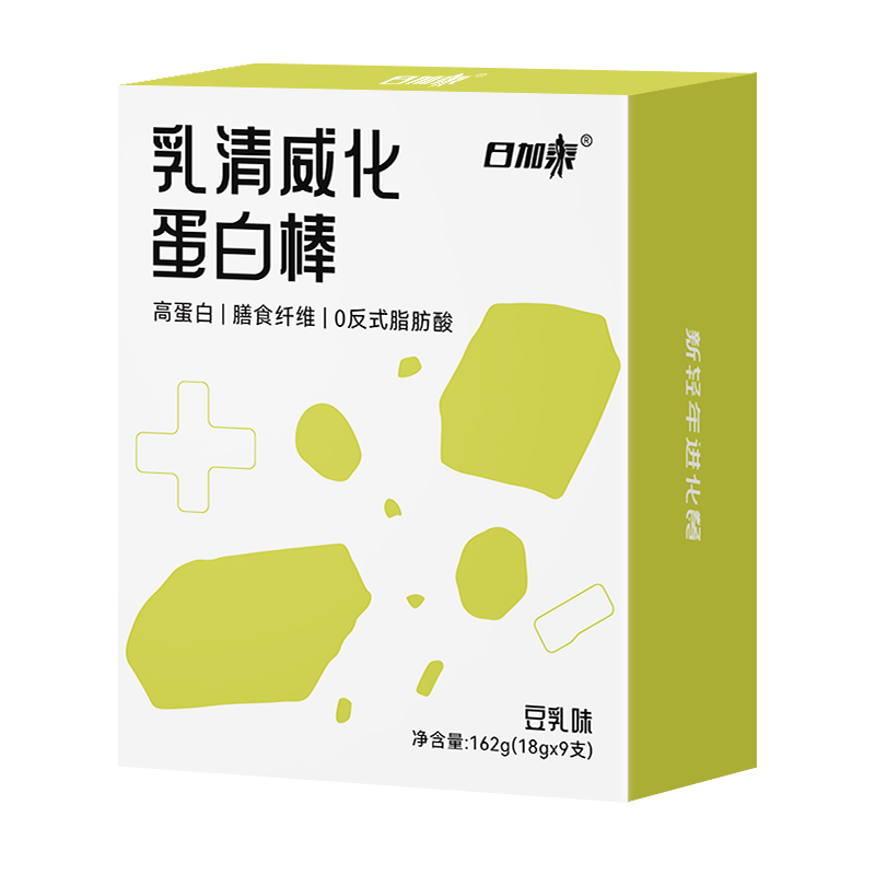 PLUS会员、需首购、部分地区有货：日加泰 乳清威化蛋白棒 豆乳味 18g*9支*10