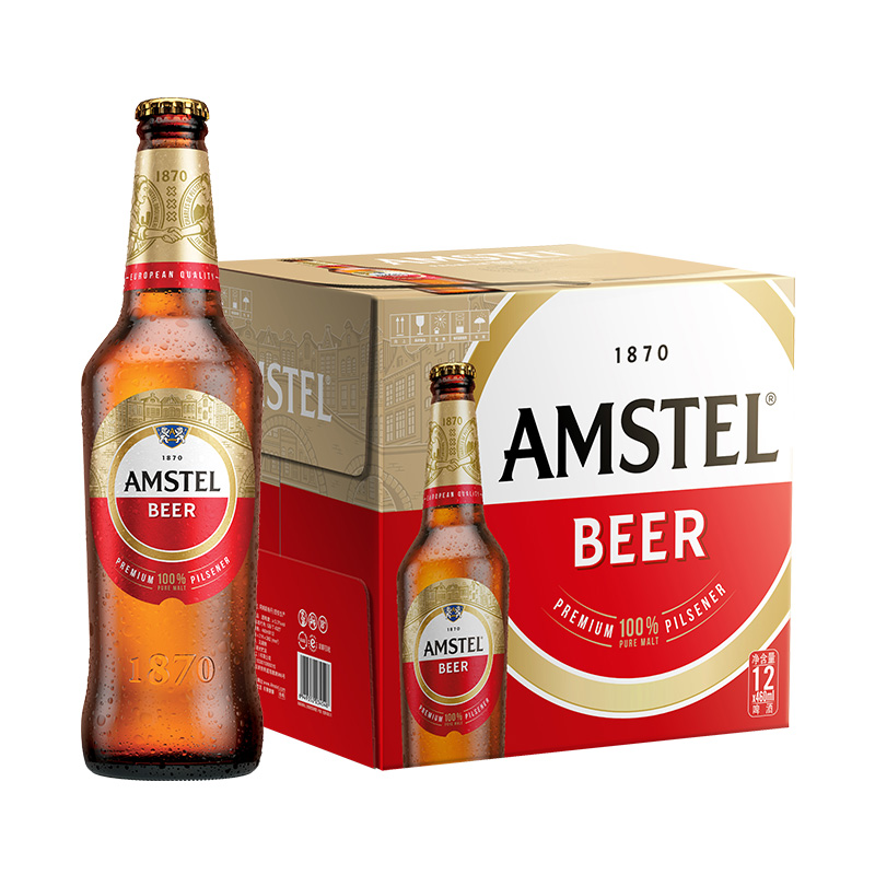 88VIP：AMSTEL 红爵 啤酒460ml*12瓶全麦酿造啤酒整箱 36.3元（需用券）