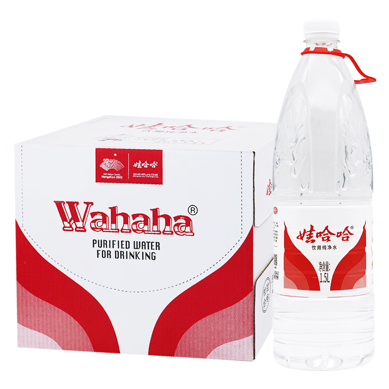 京东PLUS：娃哈哈 纯净水 1.5L*12瓶---30.47元