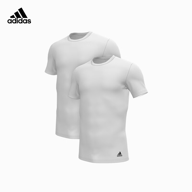 adidas 阿迪达斯 男女同款T恤 修身速干 白色*2 M 78元（需用券）