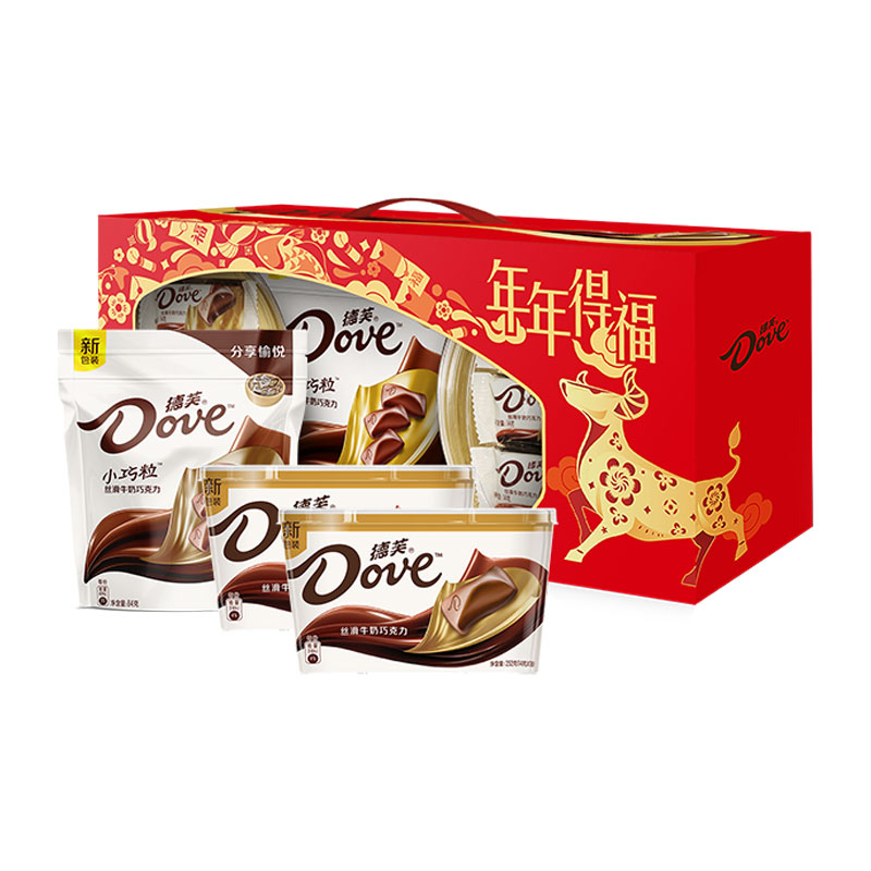 Dove 德芙 牛奶巧克力年年得福礼盒588g 48.76元（需用券）